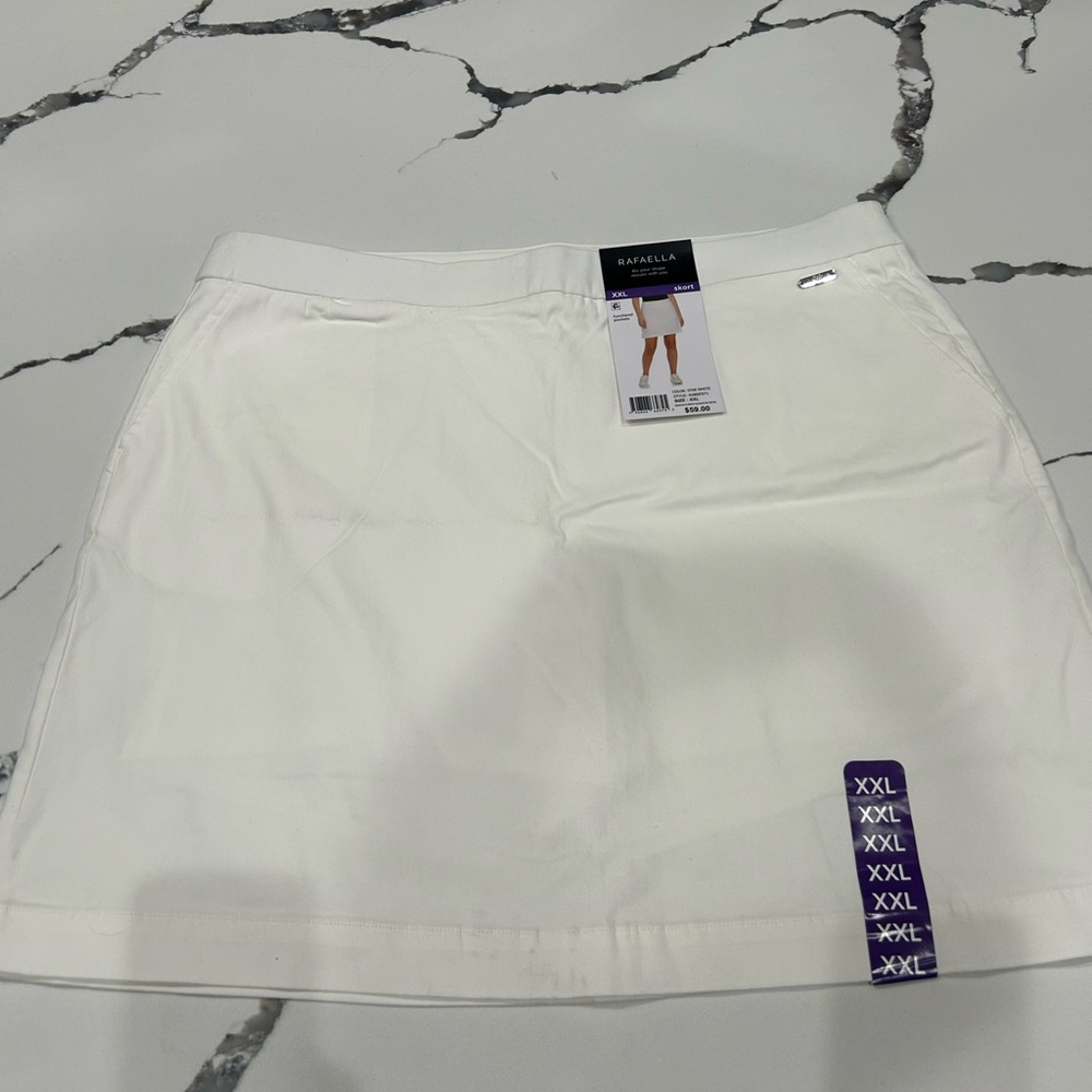 Rafaella White Skort